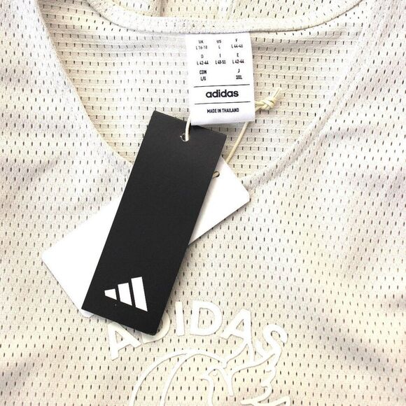 nwt ADIDAS Sustainable Select Jersey Basketball Tank in Limestone - Size L - Picture 6 of 9